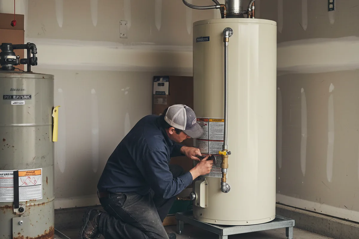 Water heater and shutoff valve replacement in Walnut Grove