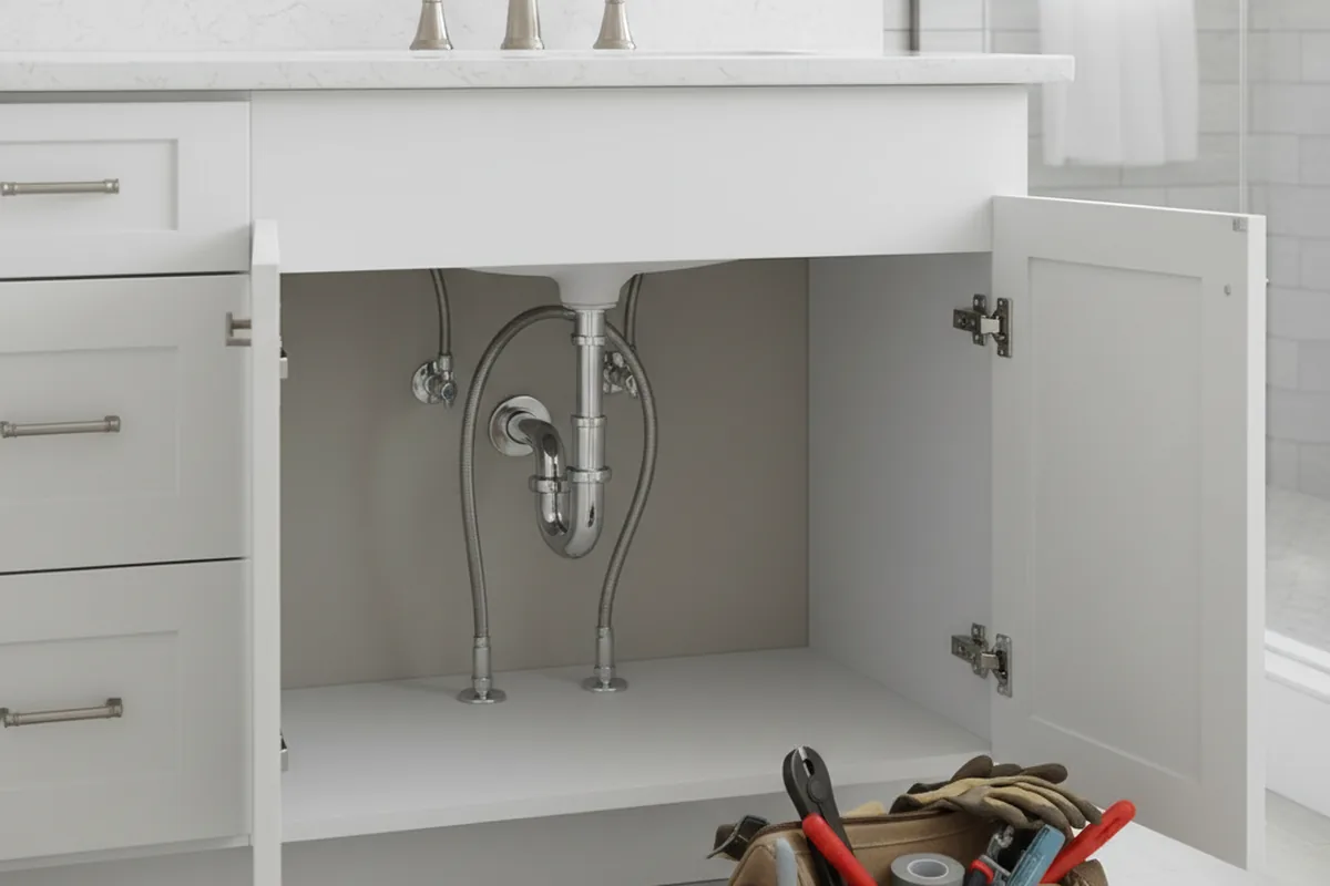 Finished fixture set after Gas Line Repair in Walnut Grove